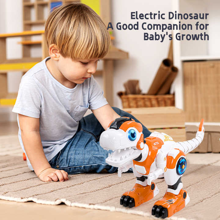 Large Multi-Functional Spray Remote Control Dinosaur Robot Programming Story Telling Dancing Singing Realistic Dinosaur Roar Toy