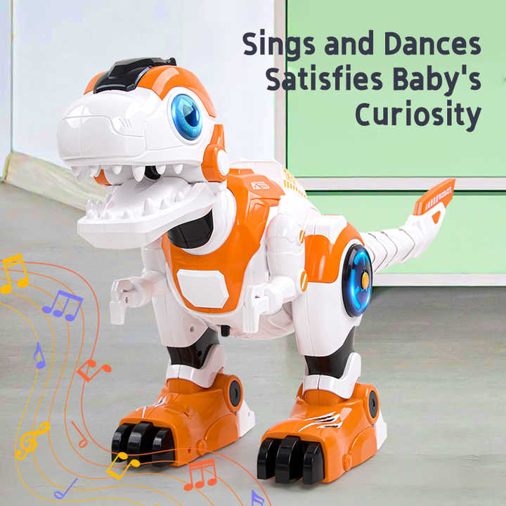 Large Multi-Functional Spray Remote Control Dinosaur Robot Programming Story Telling Dancing Singing Realistic Dinosaur Roar Toy