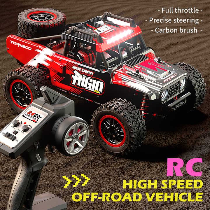 Boys Toys 1/14 48km/h speed car 15-20min Play Time RC Big Wheel Short Pickup Truck Four-wheel Cross-country RC Racing Car