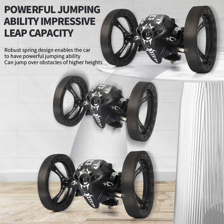 2.4G Electric Wifi FPV Smartphone Bouncing Stunt RC Car Drift Jumping Toy Car With Camera Light and Music RC Robot