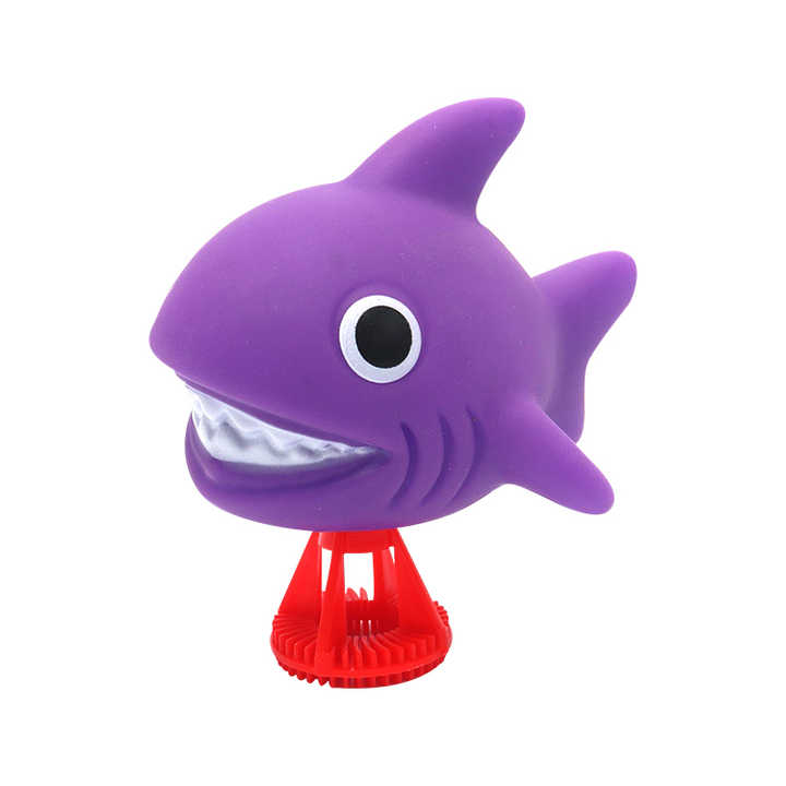 Summer Toy Rubber Animal Purple pink Shark Toys Bubble Maker Baby Toys Plastic Color Design Material