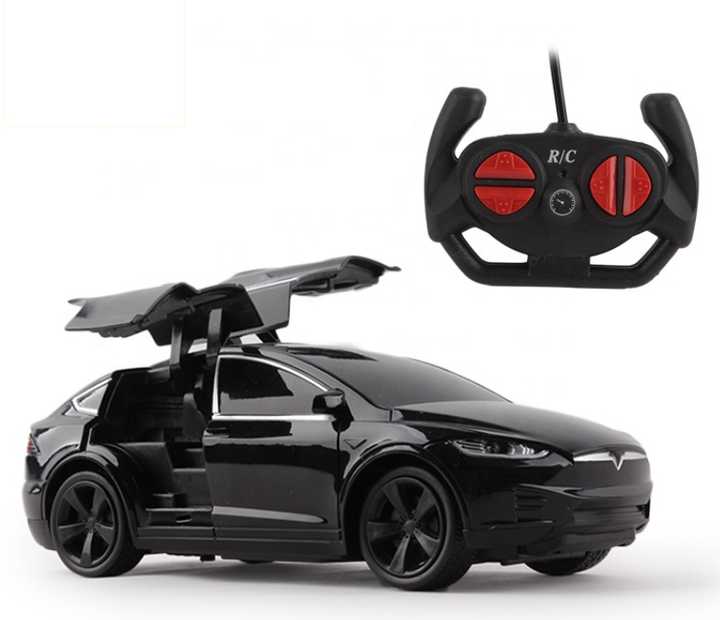 Tesla 1:24 Tesla Toy Remote Control Toy Car for Kids Radio Hobby Power Battery Racing Open Door Rc Car