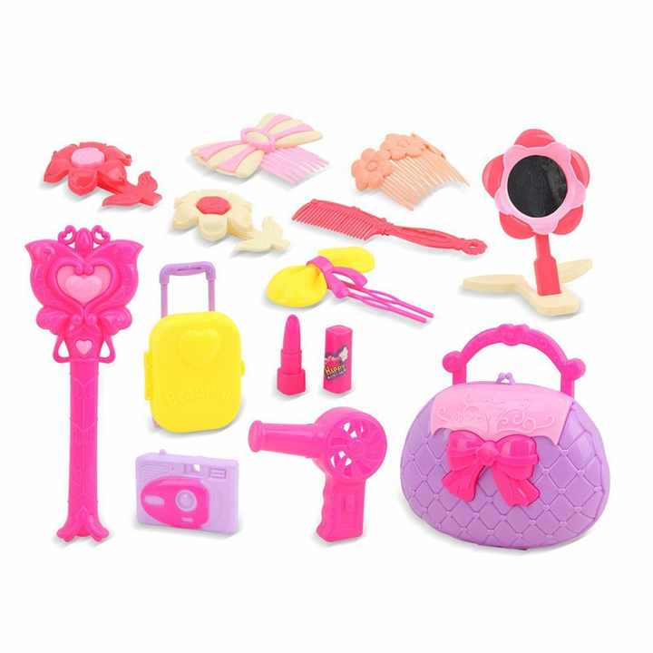 Handbag Girls Toy Promotion Pretend Role Play Makeup Kit Accessories Playing Game Dressing Handbag Princess Beauty Toy
