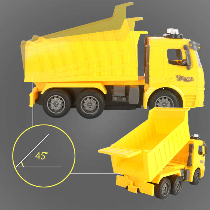 2 4ghz 1:14 4WD Remote Control Engineering Vehicle Car with Headlights