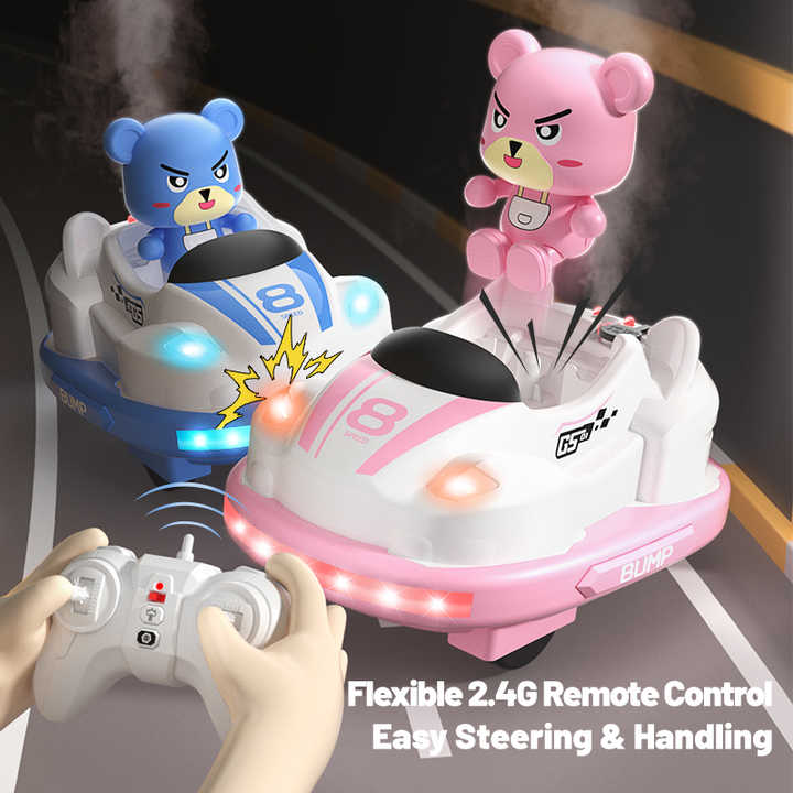 2pcs Player RC Bumper Cars Toys Fun Versus Game Remote Control Crash Vehicle Toy Kids Novelty Radio Control Battle Car Boys Toy