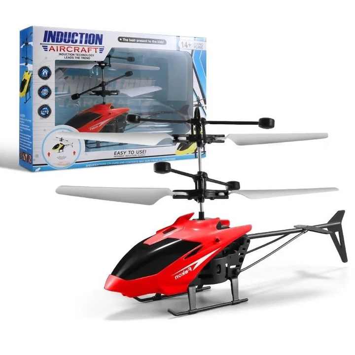 Remote Control Plane Induction Suspension Two-way Helicopter Is Crash Resistant, Play Resistant and Rechargeable with Light