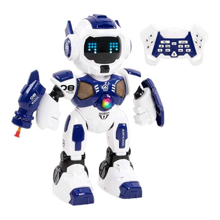 JJRC K17 Intelligent RC Robot Shooting Walking Programmable Smart Cute Robot Cartoon Toy LED Lights Multi-function Robots
