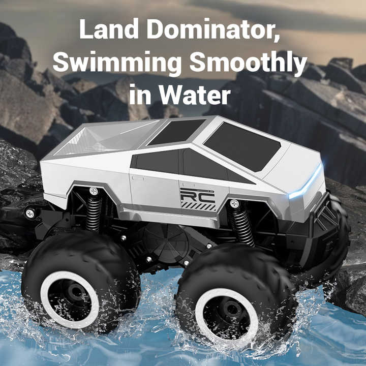 2025 New Product RC 1:14 Amphibious Car Model High-speed Off-road Car T Esla Amphibious Waterproof Vehicle Boy Racing RC Toy