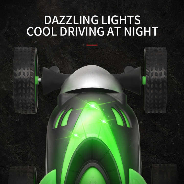 4WD Drift Stunt Car Double-sided Roll Electric 306 Rolling RC Car with LED Light