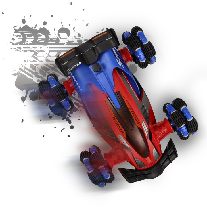 2 4G 360 Degree Rotating Waterproof Stunt Rock Crawler Truck RC Spray Remote Control Car Toy