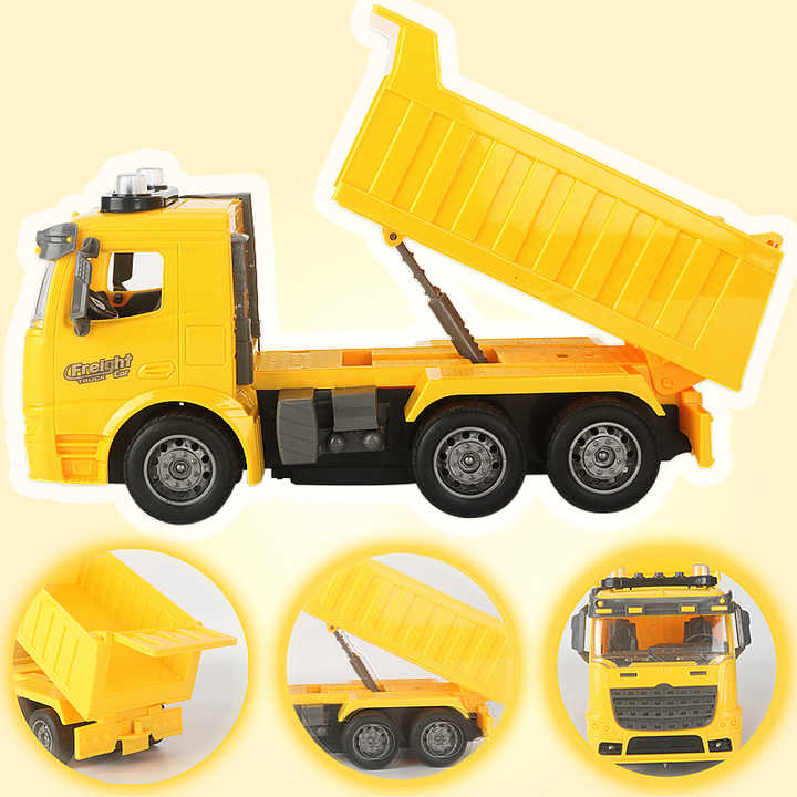 2 4ghz 1:14 4WD Remote Control Engineering Vehicle Car with Headlights