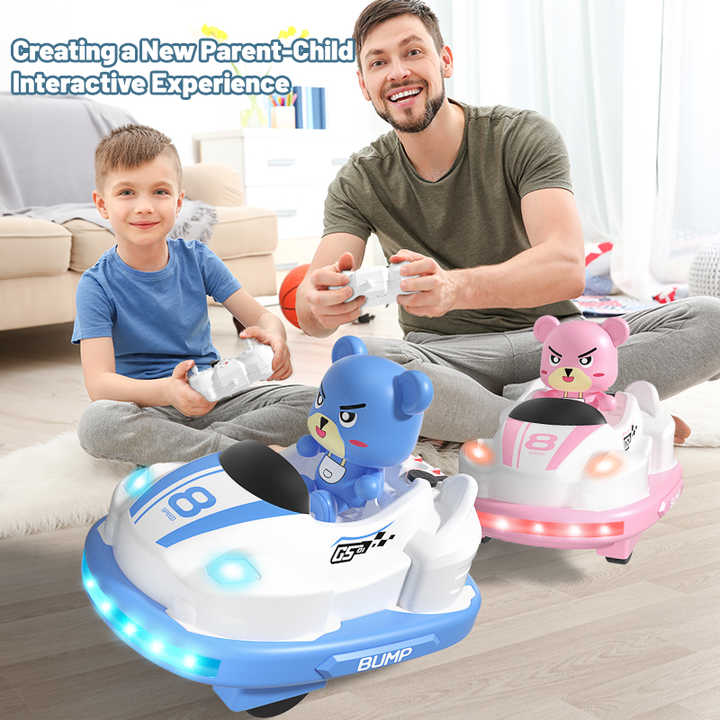 2pcs Player RC Bumper Cars Toys Fun Versus Game Remote Control Crash Vehicle Toy Kids Novelty Radio Control Battle Car Boys Toy