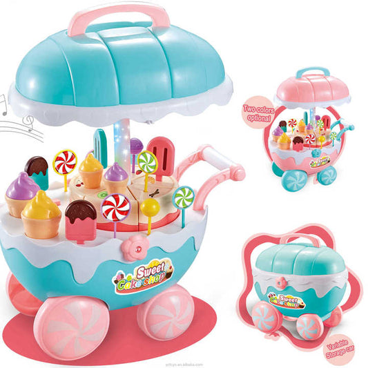 Factory Direct Sale Cake Toys Big Kitchen Toys for Girls Kids Set Pretend DIY Cutting Cake Play Set Kids Gift