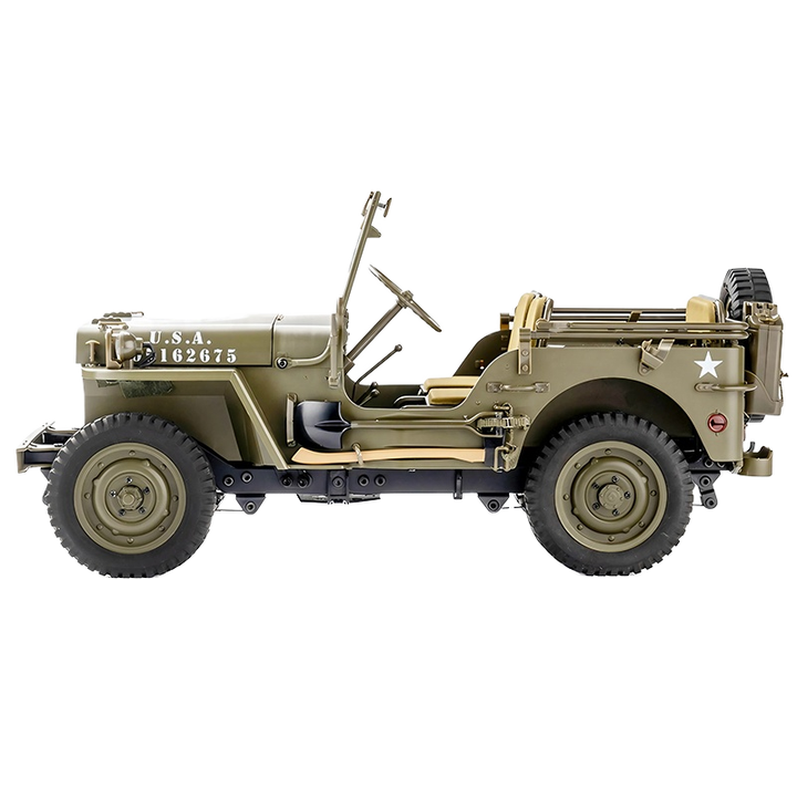 Kaidiwei 1:10 Military RC Car Willis Jeep Off-Road Assault Chariot Unisex Toy for Kids Made Plastic With LED Lights