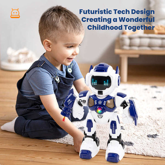 JJRC K17 Intelligent RC Robot Shooting Walking Programmable Smart Cute Robot Cartoon Toy LED Lights Multi-function Robots