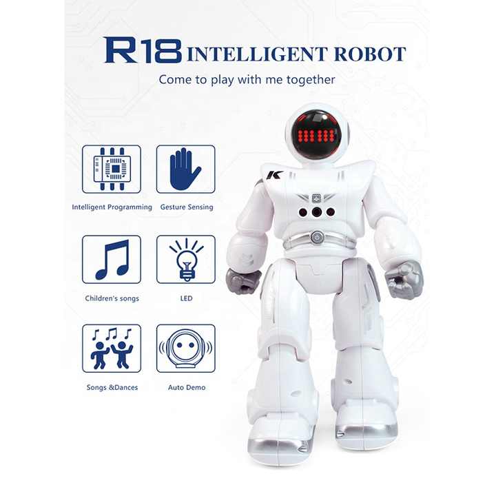 Children's Intelligent Remote Control Robot Toy Touch Sensing Singing Dancing with Sound & Light Smart Robot Toy for Kids