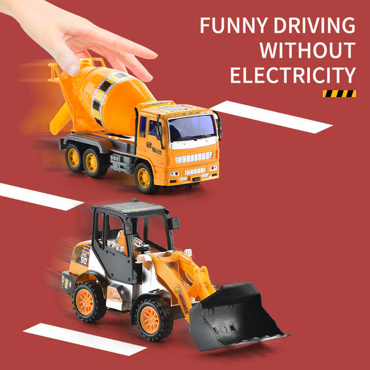 Boy Toys 6pcs/set Inertial Engineering Vehicle Car Pull Back Car