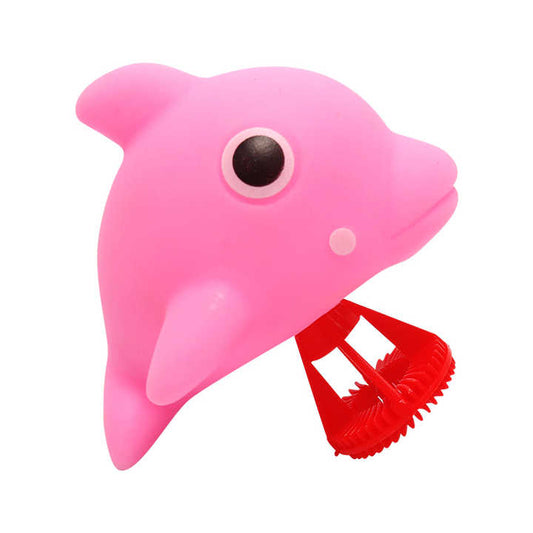 Summer Toy Rubber Animal Purple pink Shark Toys Bubble Maker Baby Toys Plastic Color Design Material