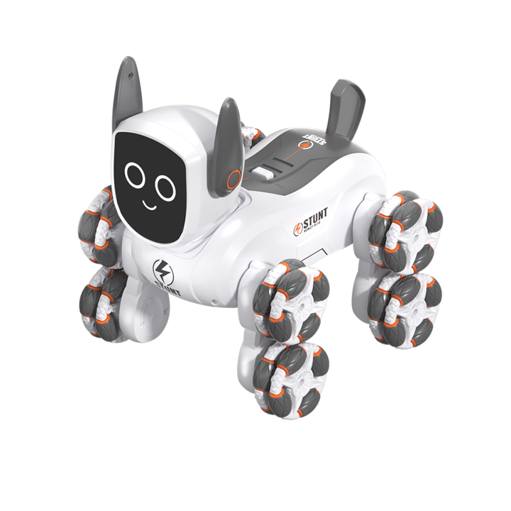 New 8-wheel RC Intelligent Stunt Mechanical Robot Dog Toy With LED Eye and Ear Lights Gesture Sensing RC Stunt Car Toy for Kids