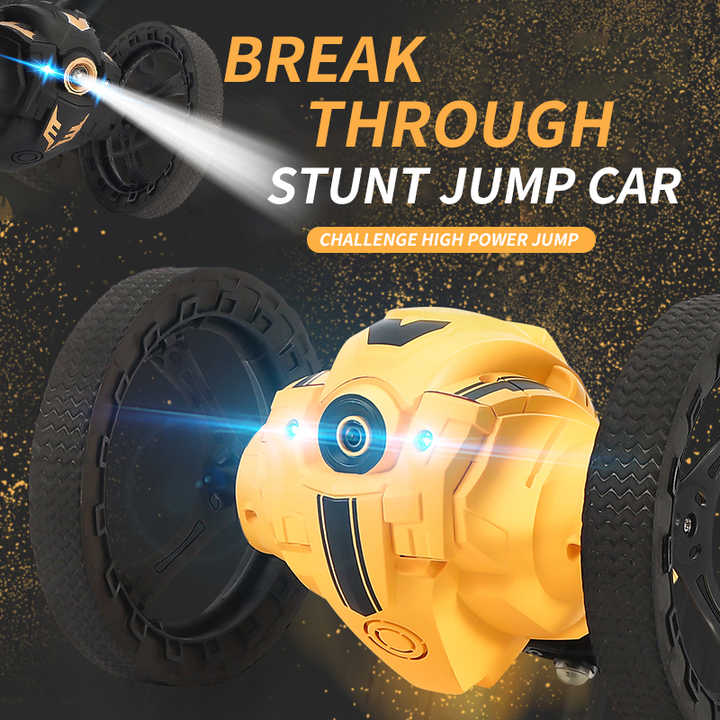 2.4G Electric Wifi FPV Smartphone Bouncing Stunt RC Car Drift Jumping Toy Car With Camera Light and Music RC Robot